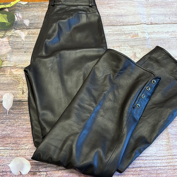 John Collection by Marie Gray • Brown Leather Pants • Sz